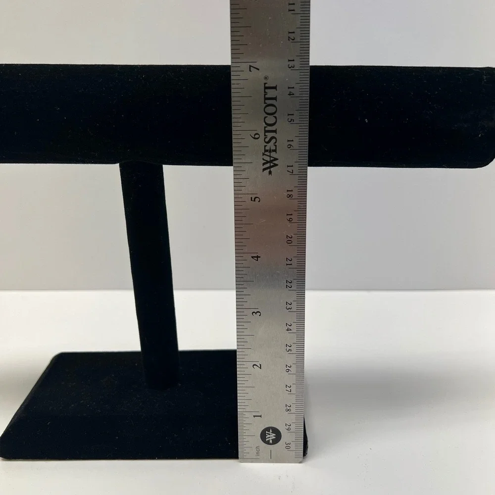 Black Velvet T Bar Bracelet Display Stand Jewelry Holder Organizer 12x7x2
